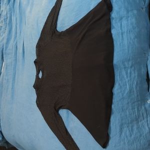 Mesh Star Long Sleeve Peplum Top